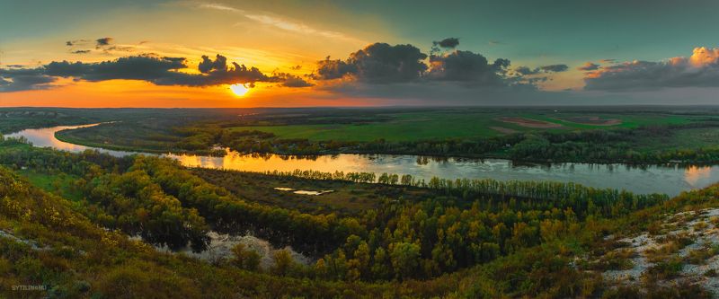 Вечерняя заря над Доном фото превью