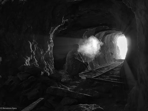 Man in the cave