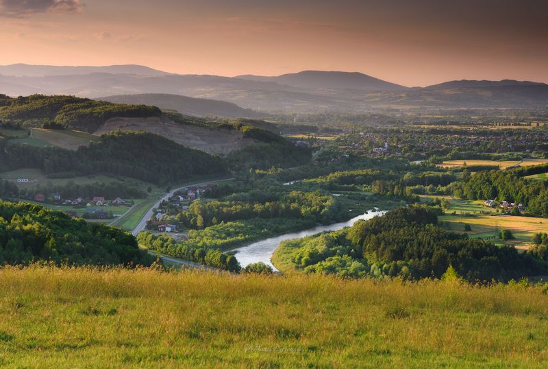 mountains, landscape, rural, nature, light, beskids, poland, ilovemountains, rytro, połom, poprad Double Edge фото превью