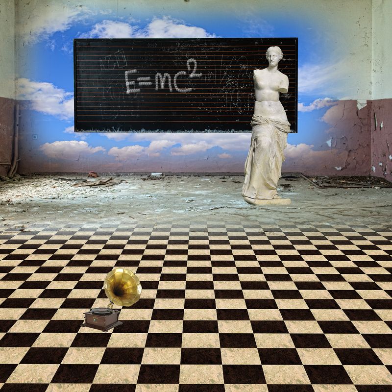 collage, color, colors, concept, conceptual, digital, digital art, editing, photo collage, photography, surreal, surrealism, Physics Lesson фото превью