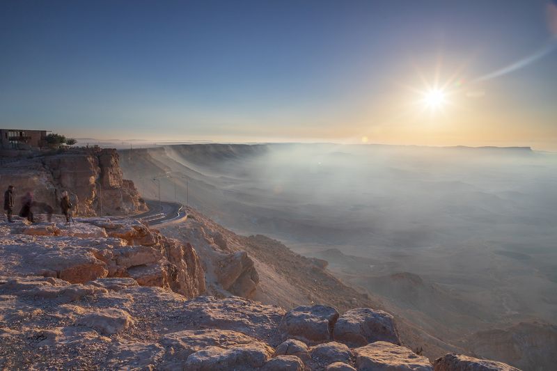 sunrise in desert фото превью