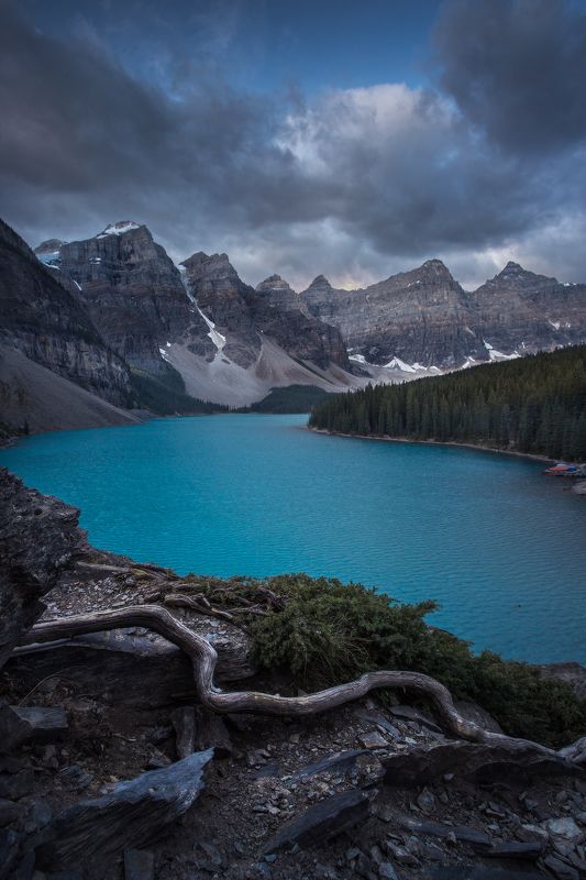moraine, lake, turquoise, rockies Хмурый Морейн фото превью