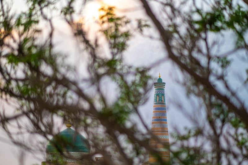 путешествия, хива, узбекистан Рассвет над Хивой фото превью