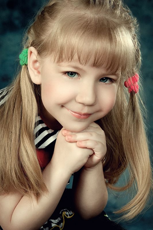 детский портрет, портрет, ребёнок, студия, художественное фото, девочка *** фото превью