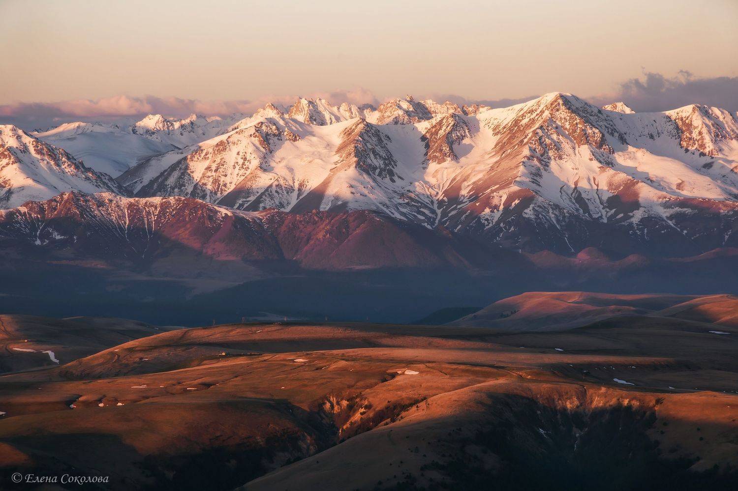 рассвет, утро, горы, бермамыт, весенний пейзаж, Соколова Елена