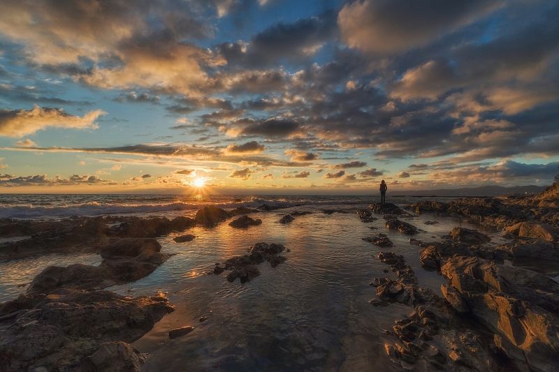 море, закат, мыс, кадош, туапсе, облака На исходе дня. фото превью