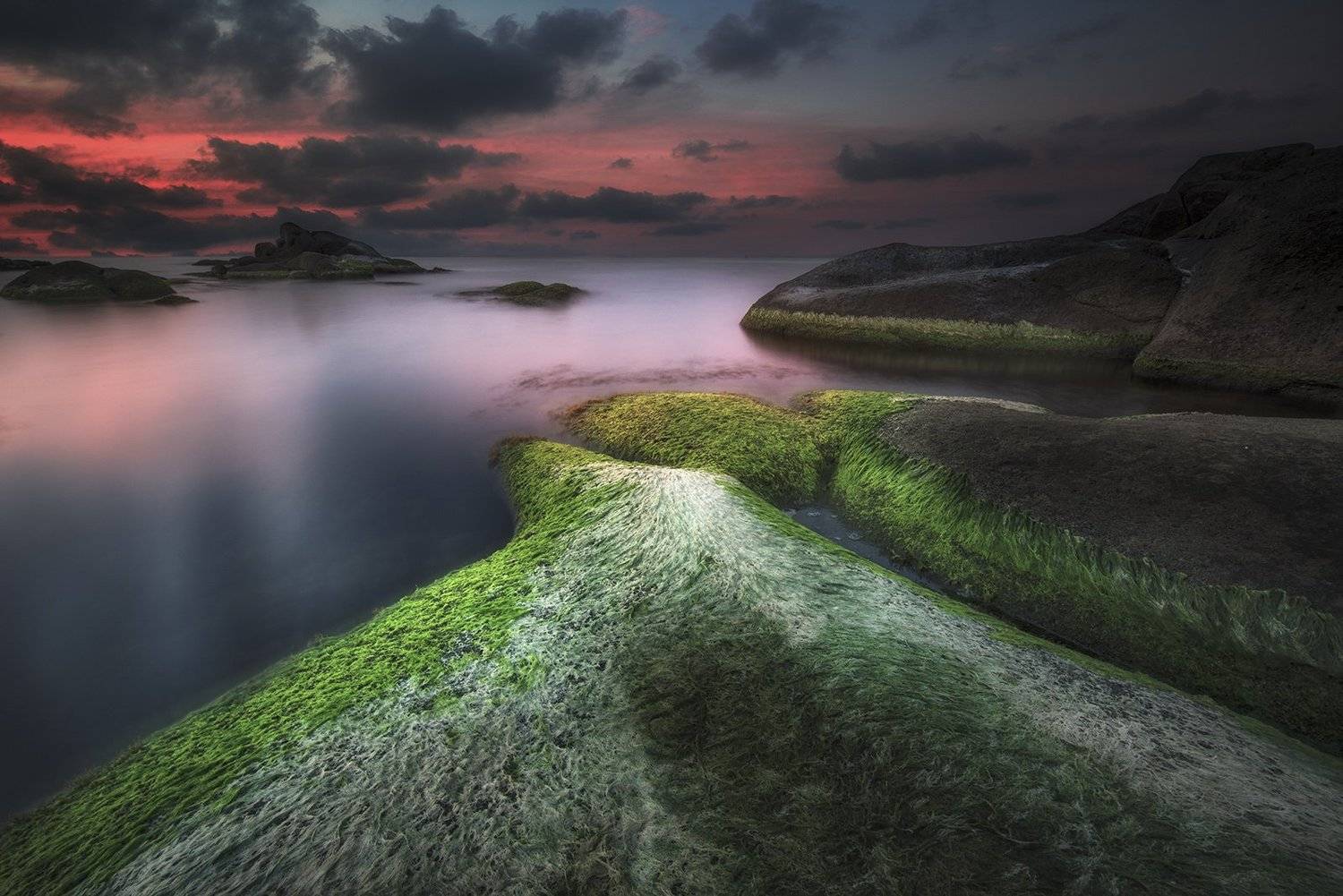 Болгария, Закат, Камни, Небо, Черное море, Красимир Матаров