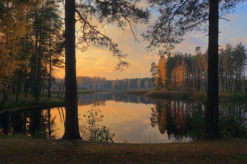 Осенний вечер фото превью