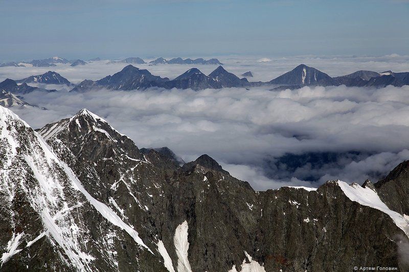 Алтай, Горы, Облака Над облаками фото превью