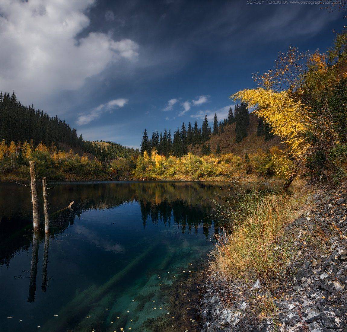 Казахстан, Кунгей алатау, Озеро Каинды, Тянь-шань, Сергей Теректы
