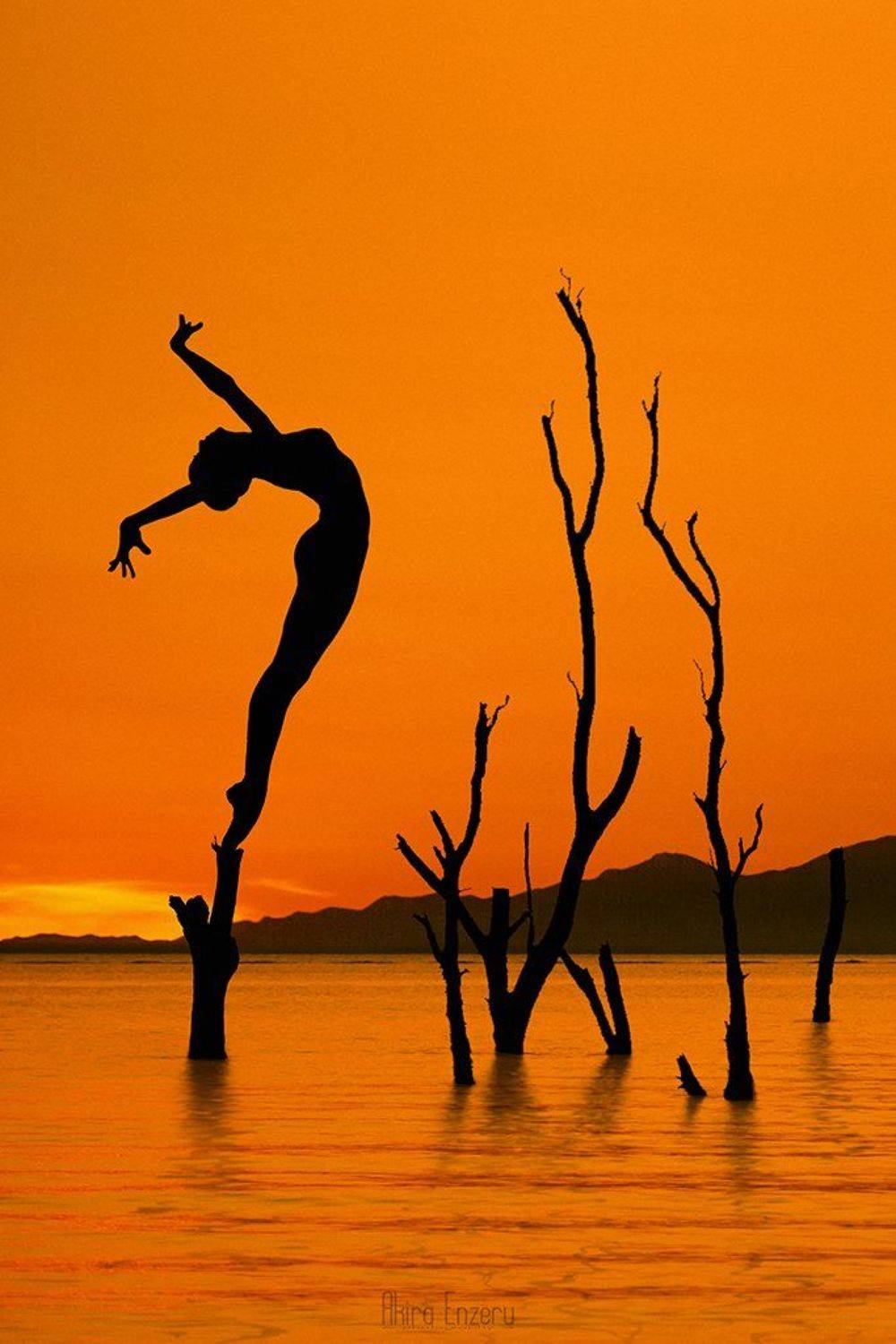 Ballerina, Ballet, Dance, Ocean, Portrait, Sea, Shadow, Sunset, Enzeru Akira