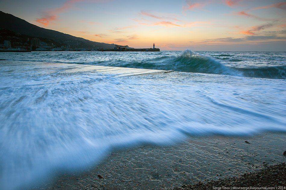 Волна, Крым, Лето, Маяк, Море, Шторм, Ялта, Serge Titov