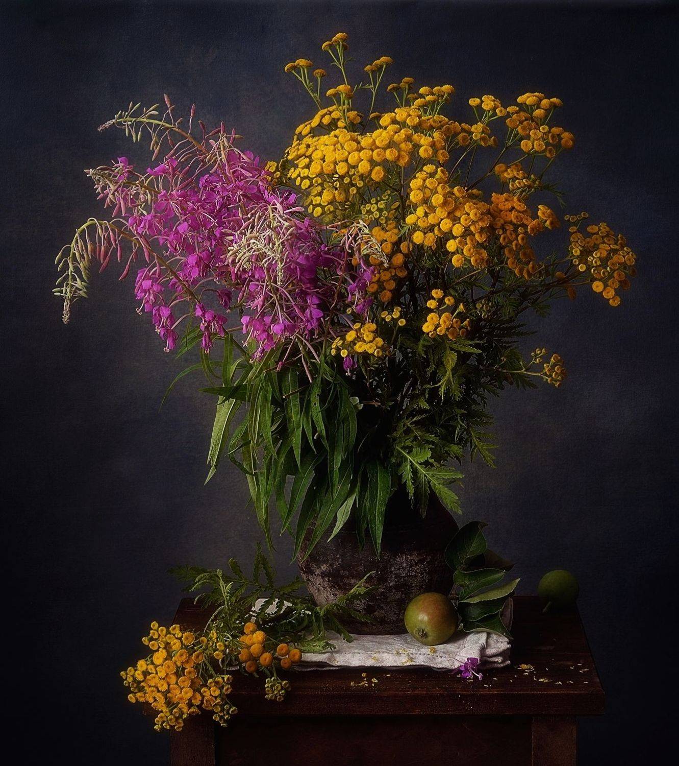 натюрморт,композиция,лето,иван-чай,кипрей,пижма,цветы,букет, Наталия К