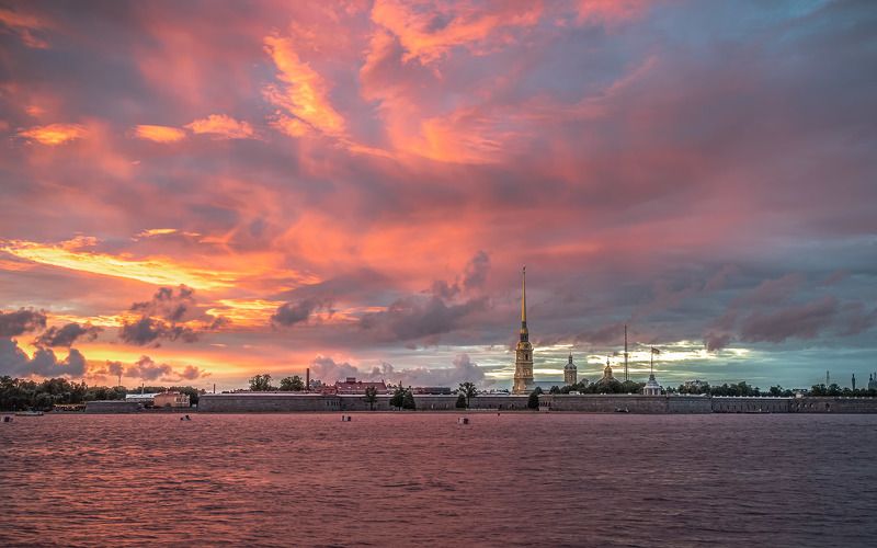 Красивые закаты в Санкт-Петербурге фото превью
