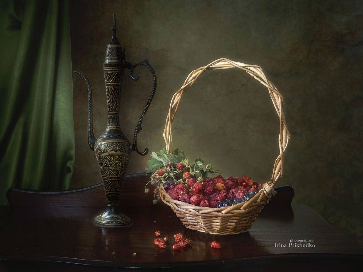 натюрморт, лето, ягоды, винтажный, Приходько Ирина