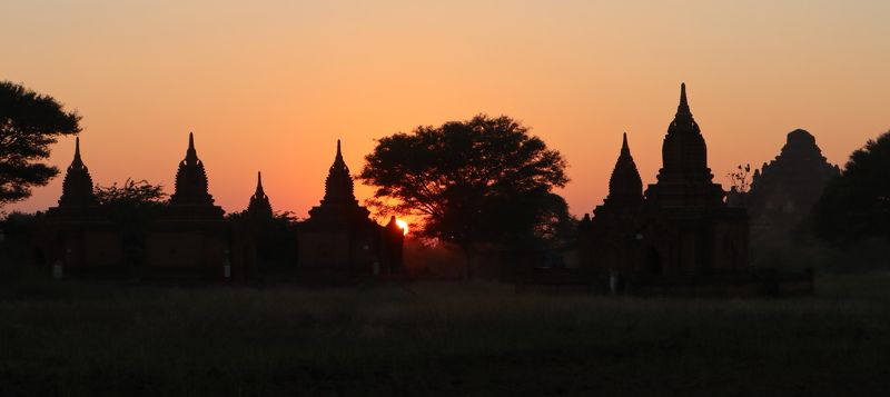 мьянма, bagan, myanmar, burma, pagoda, силуэт, нд, баган, вечер, закат, бирма, индокитай нд Силуэты Багана фото превью