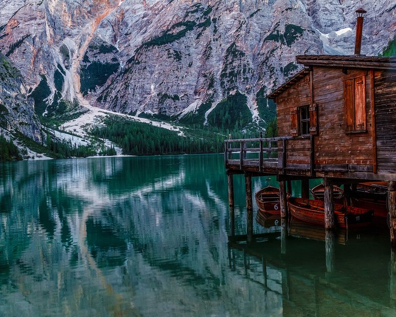 италия,доломиты,брайес Озеро Брайес фото превью