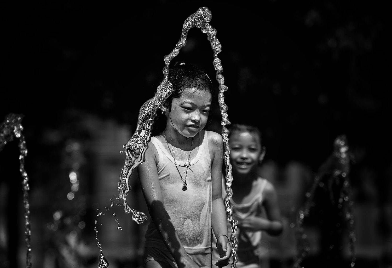 чб фото, дети. лето, фонтаны, эмоции, Vera Trandina