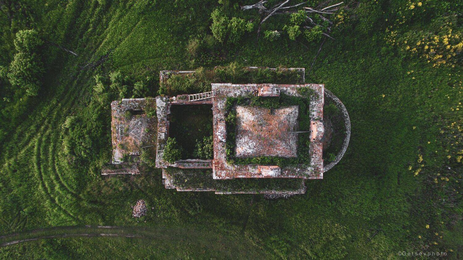 храм, аэро, дрон, заброшка, Евгений Гецев