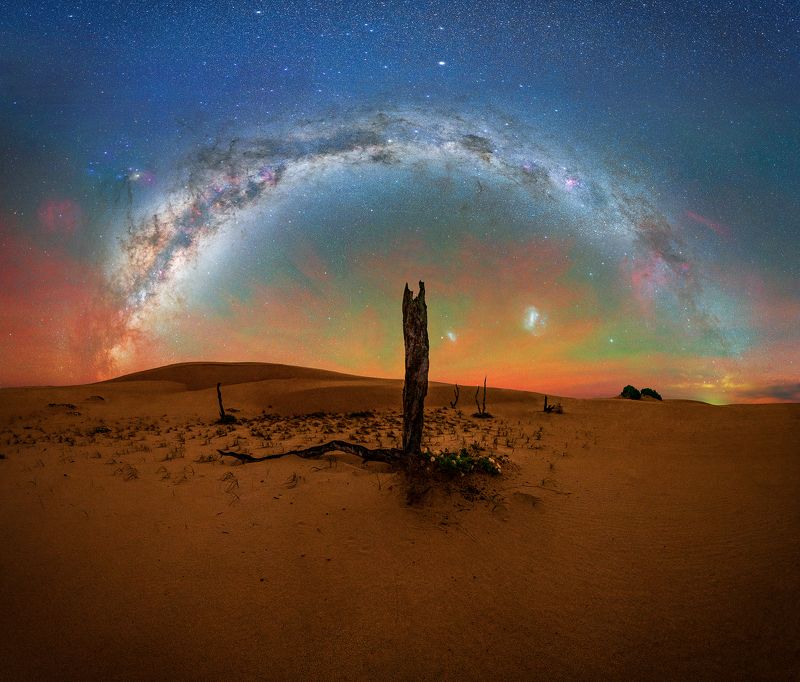Night, stars, milkyway, nikon, Australia, sky, galaxy Sand Dunes фото превью