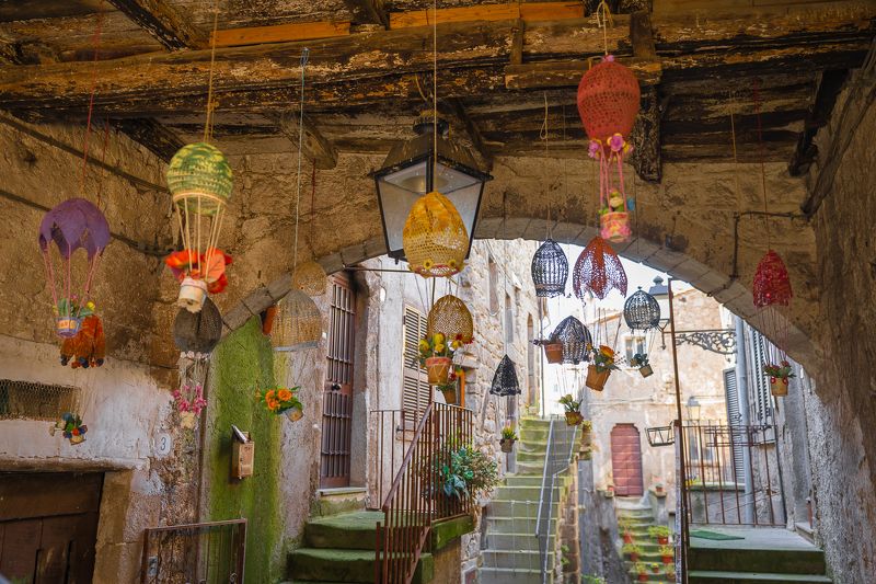 италия, борго, город, ручная работа, арка, балки деревянные, Борго Виторкиано в Италии. Городские зарисовки фото превью