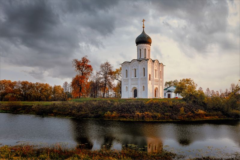 пейзаж, осень, утро, рассвет, храм, покрова на нерли, александр никитинский Утро, осенняя красота... фото превью
