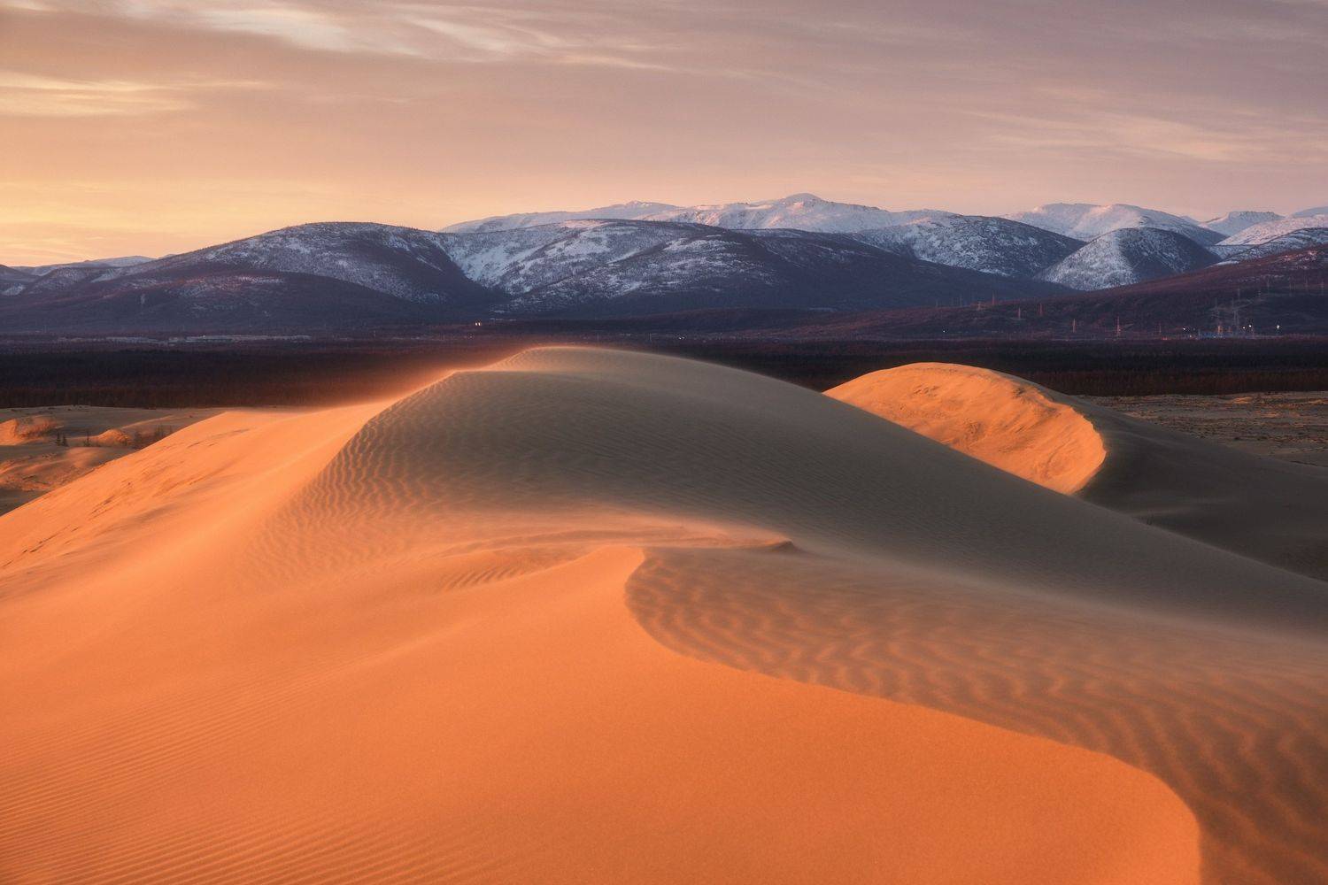 россия, забайкальский края, забайкалье, кодар, сибирь, природа, пейзаж, пустыня, чарские пески, бархан, рассвет, Оборотов Алексей