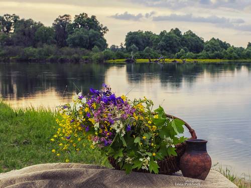 Летний закат на Припяти