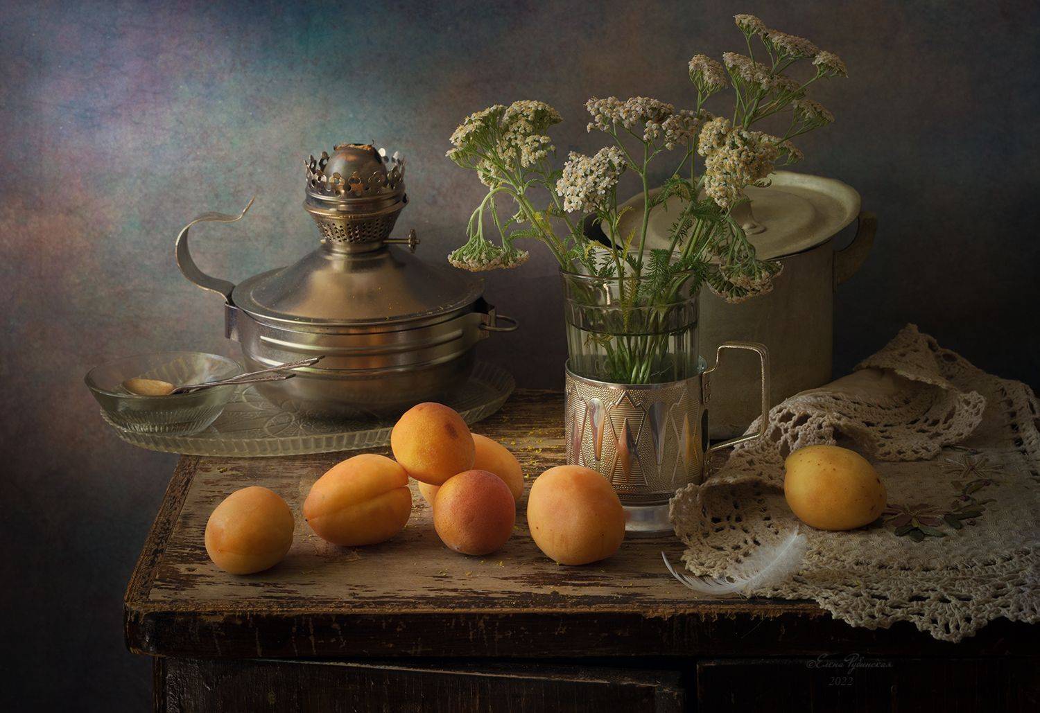 абрикосы, натюрморт, кострома, костромская область, Елена Рубинская