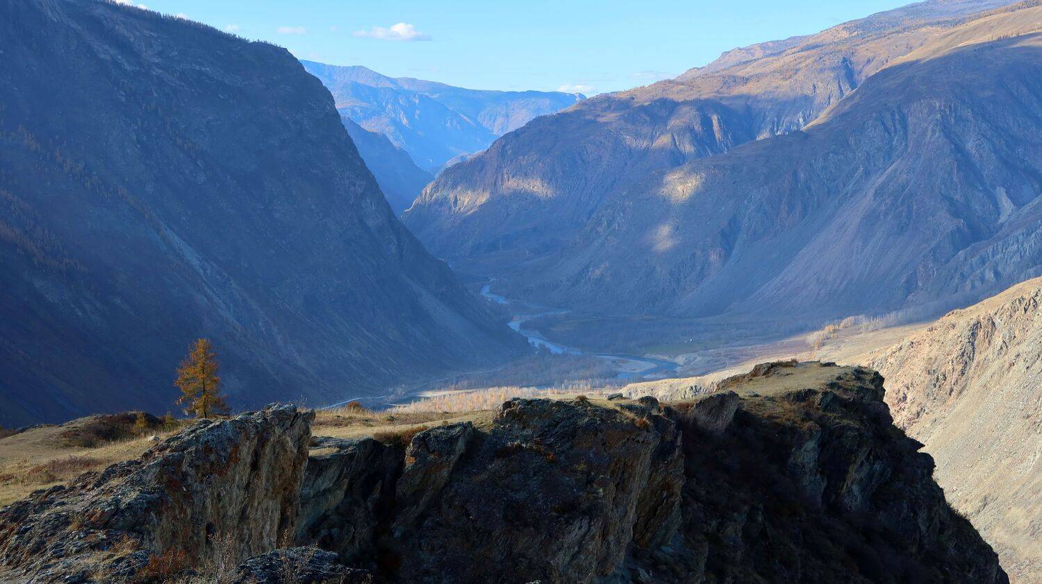 алтай,осень,лиственница,скала, Козлова Галина