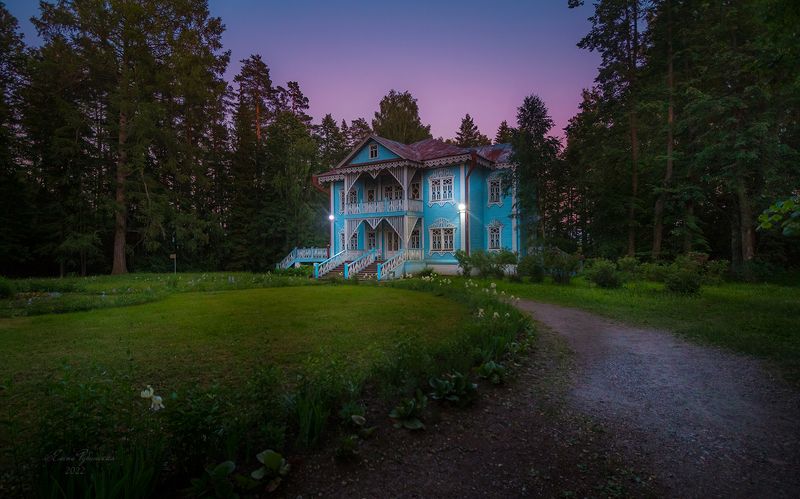 щелыково, кострома, костромская область Голубой дом. Щелыково фото превью