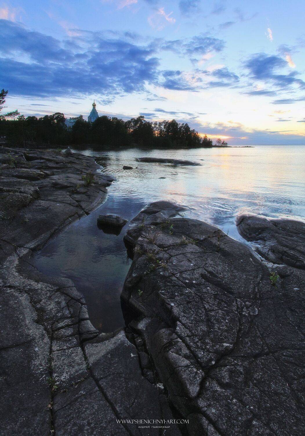 никольский скит, валаам, ладожское озеро, закат, берег, Пшеничный Андрей