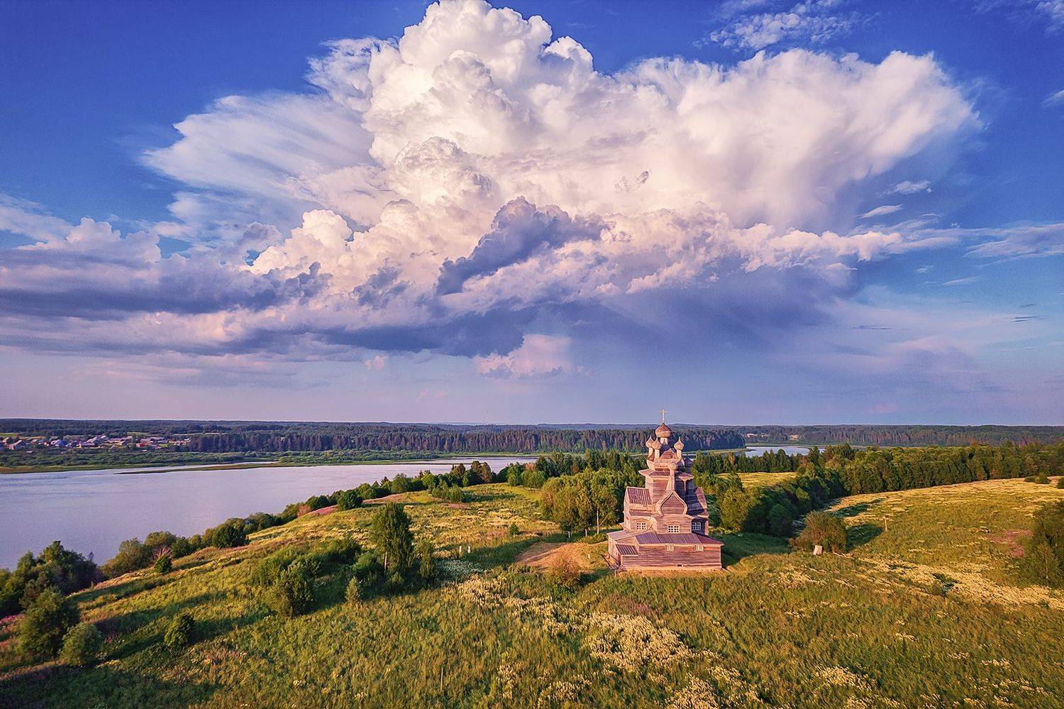 архангельская область, жеребцова гора, онега, река, церковь,, Владимир Липецких