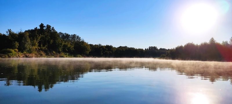 Река Урал. Рассвет.  фото превью