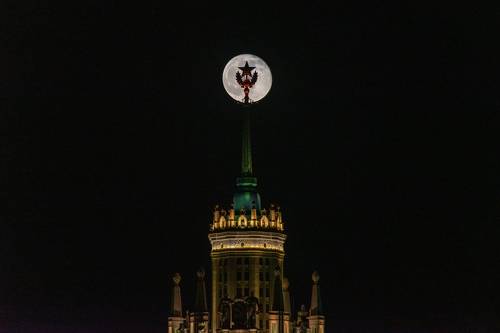 Stalin skyscraper's Moon
