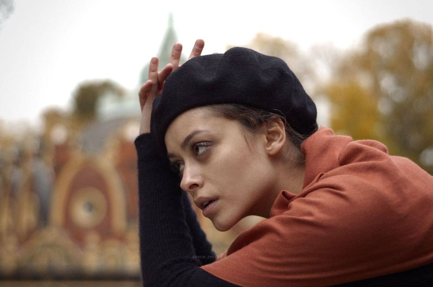 портрет, осень, девушка, берет, цвет, эвора, вднх, RAMIN ZMICER