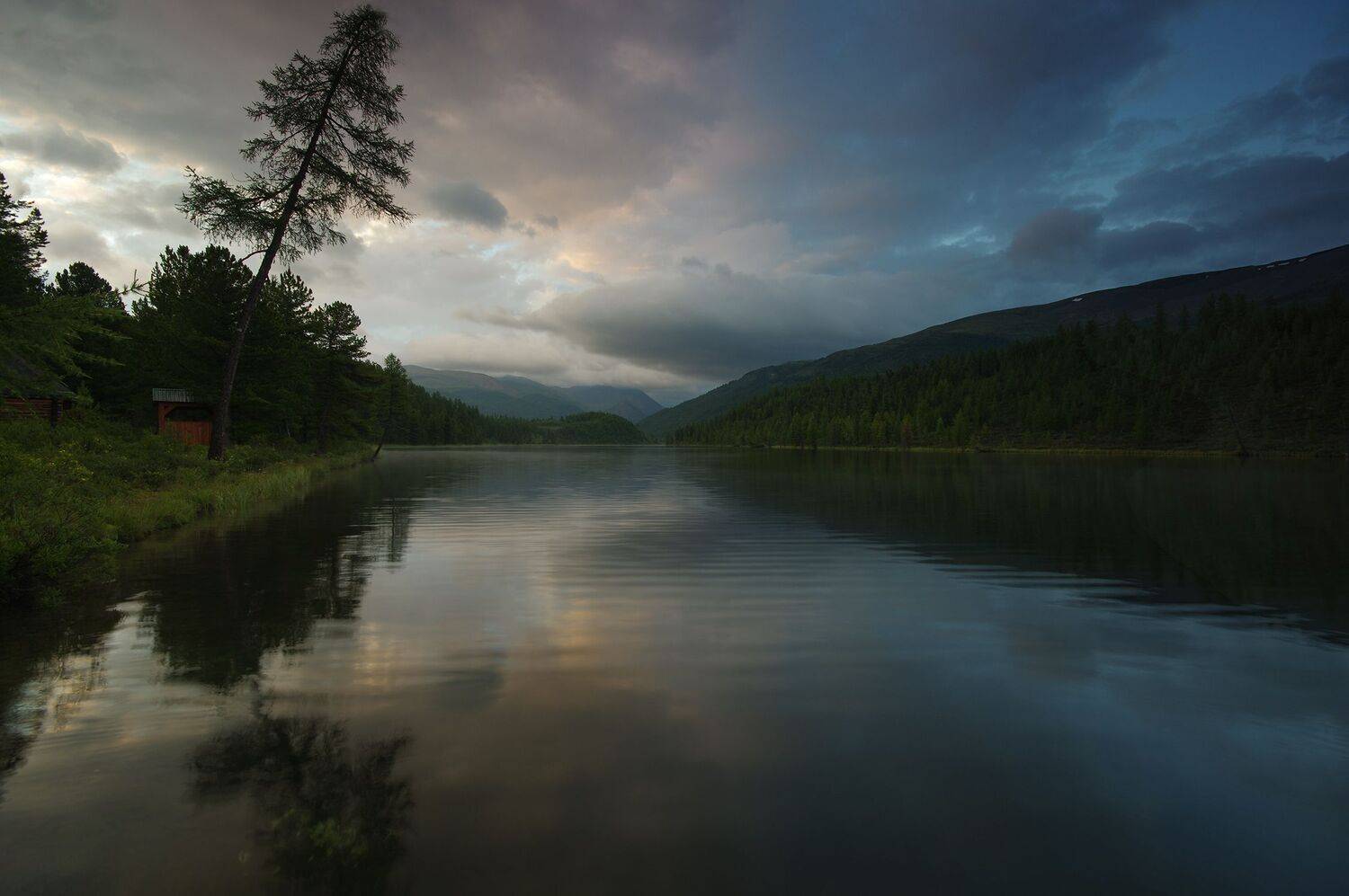 алтай, утро, озеро, вода, рассвет, облака, небо, путешествие, Валерий Чичкин
