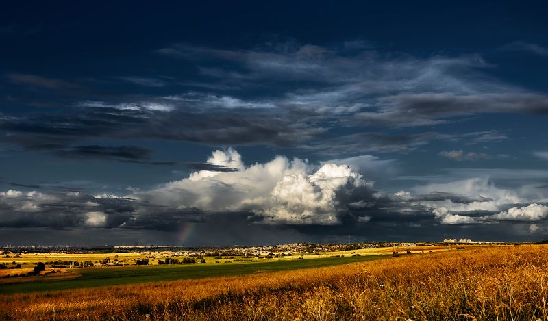 капорское, ломоносовский район, санкт-петербург, облака, радуга Капорское фото превью