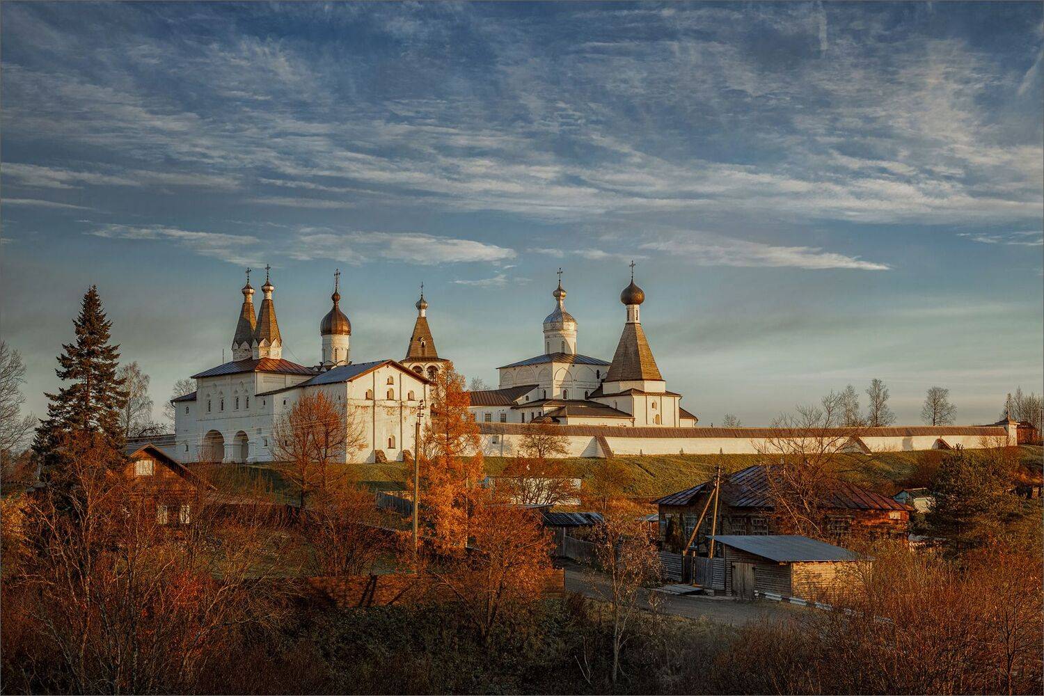 пейзаж, архитектура, монастырь, осень, утро, свет, цвет, александр никитинский, Никитинский Александр