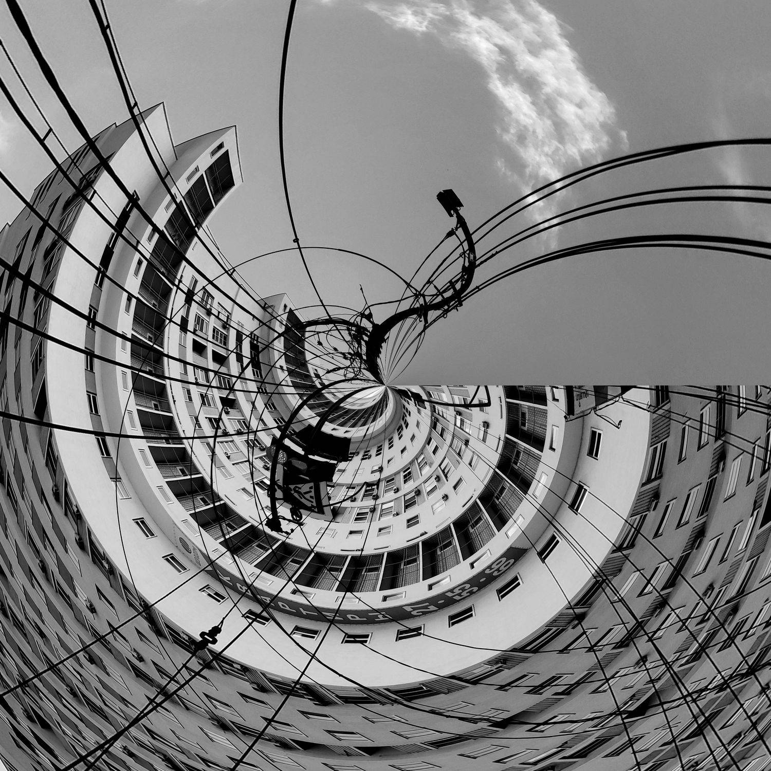 steamer house, abstract, abstraction, b&w, Karina Yakovleva