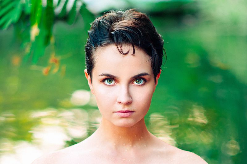 girl, big eyes, nature, close up, девушка, природа, большие глаза Kris фото превью