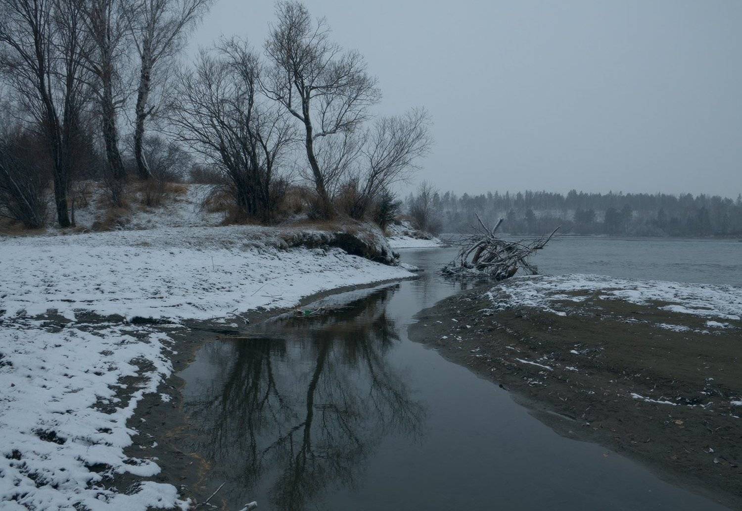 октябрь, снег, Николай Морский