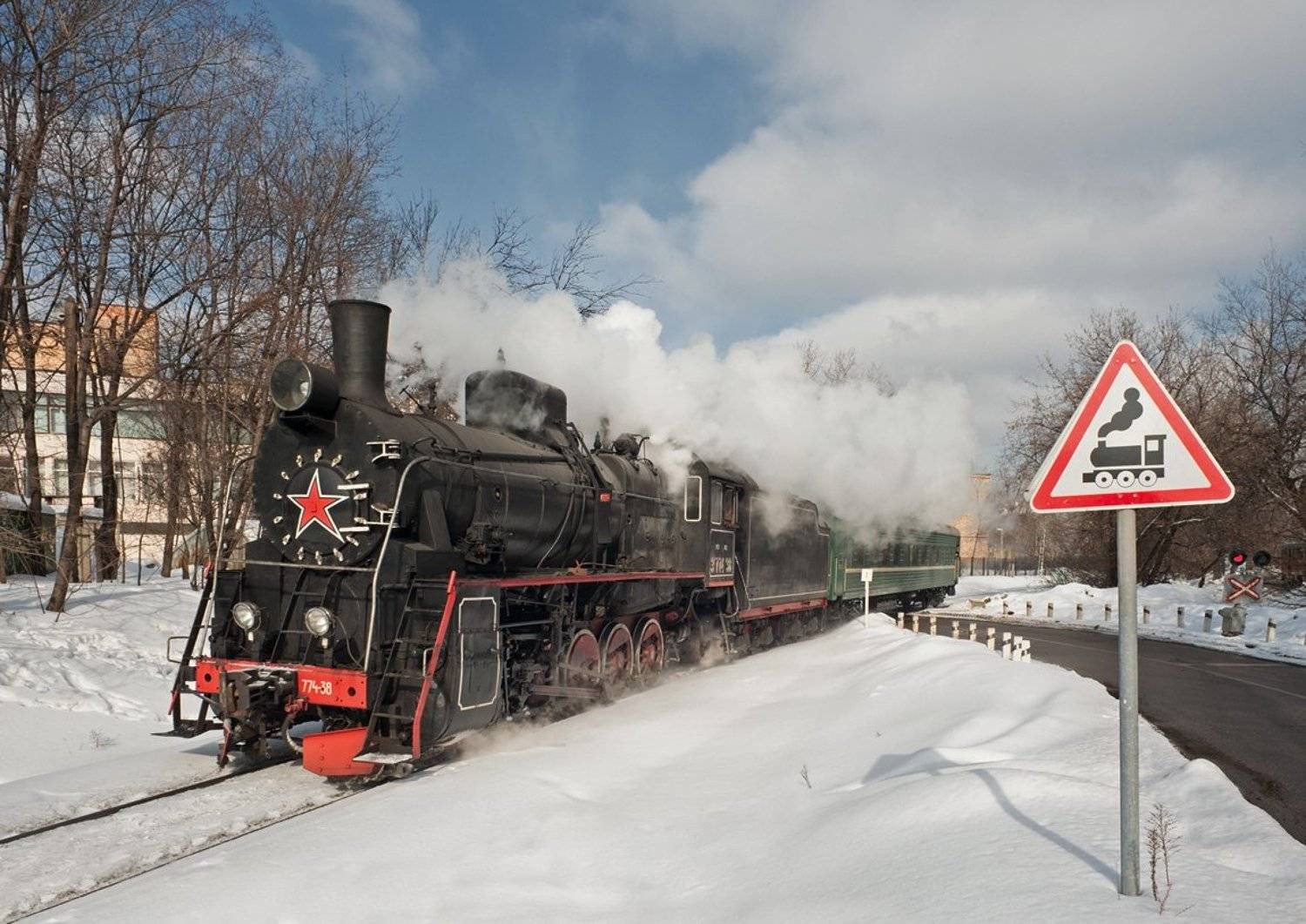 Железная дорога, Паровоз, Рельсы, Ретропоезд, РЖД, Эр 774-38, Михаил Глаголев