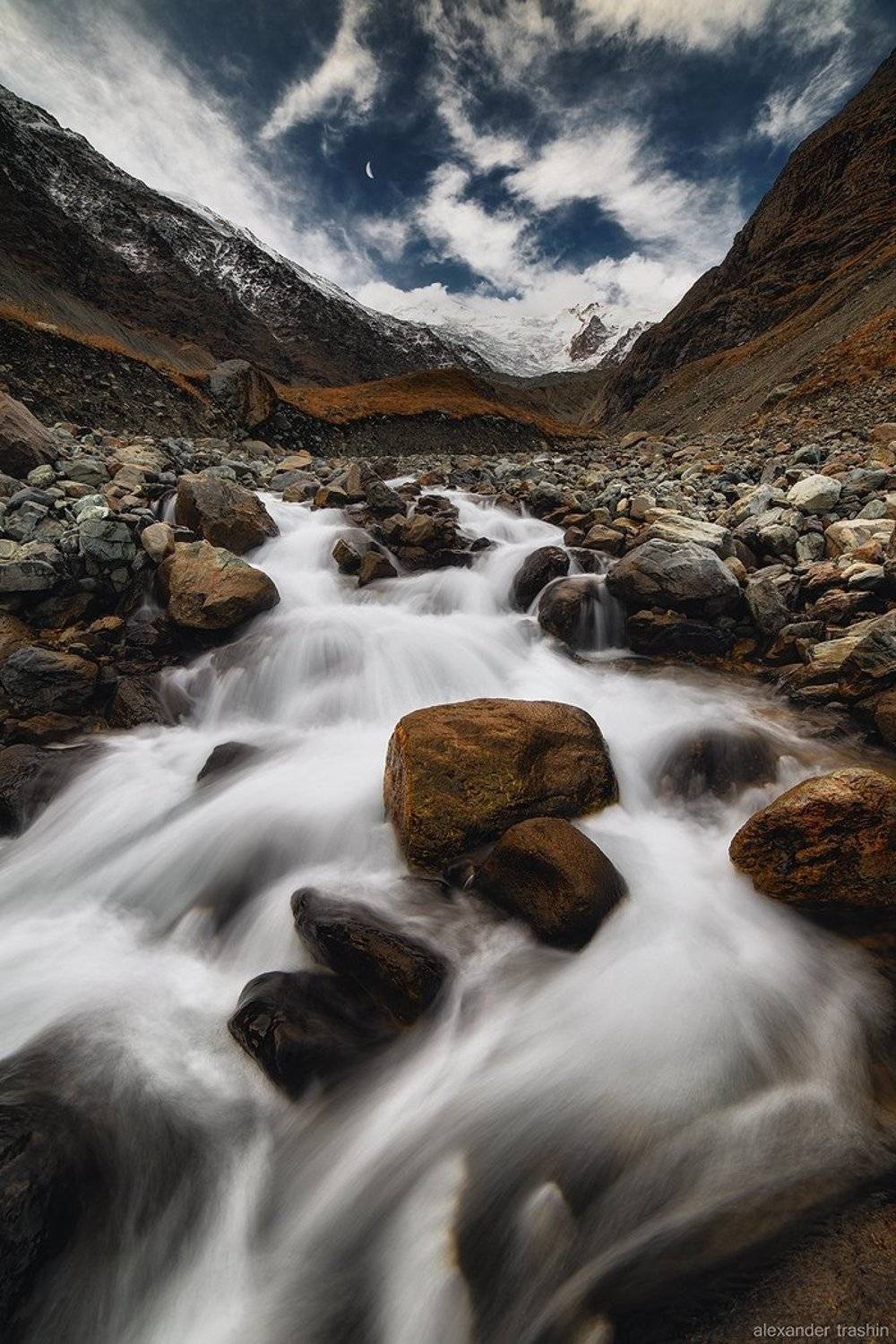 горный пейзаж, горы, джимара, кавказ, казбек, кармадонское ущелье, колка, ледник колка, пейзаж, северная осетия, Александр Трашин