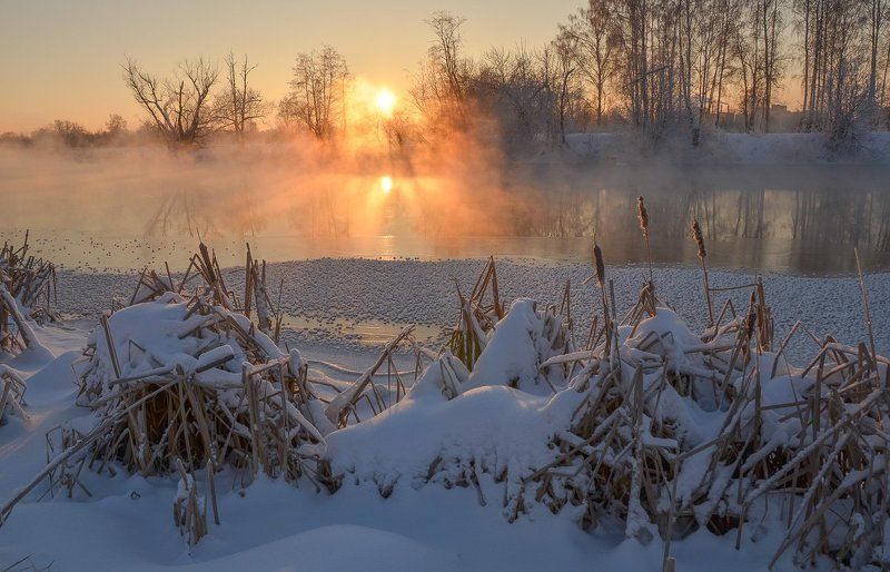 Морозное утро фото превью