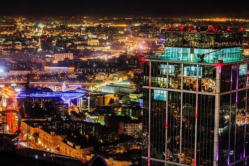 Moscow at night