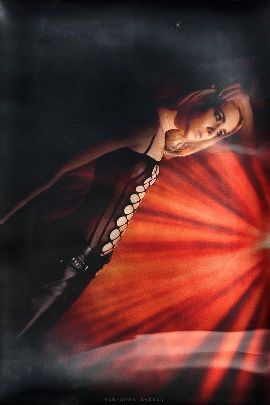 Девушка, Дедолайт, Красный, Постоянный свет, Светографика After paty фото превью