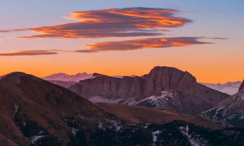 осень, октябрь 2014 , утро Пролетали над Восточным Ачешбоком облака фото превью