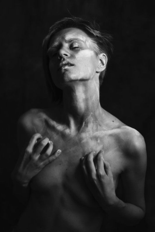 Гуашь, Краска, Портрет, Чб Helga фото превью