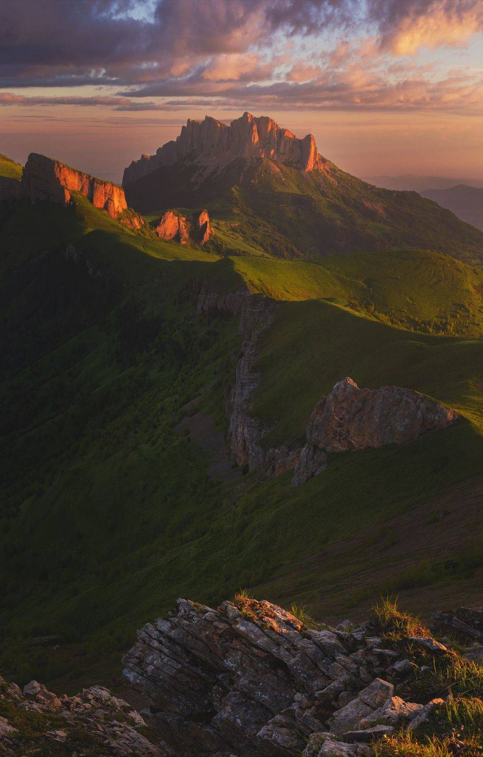 Адыгея, Кавказ, Большой Кавказ, Большой Тхач, утро, рассвет, Дмитрий Шишкин